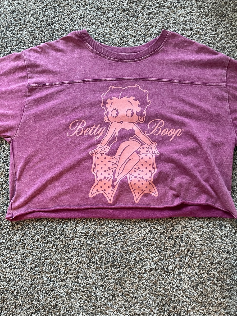 Betty Boop Retro Graphic Tee in Mauve Pink
